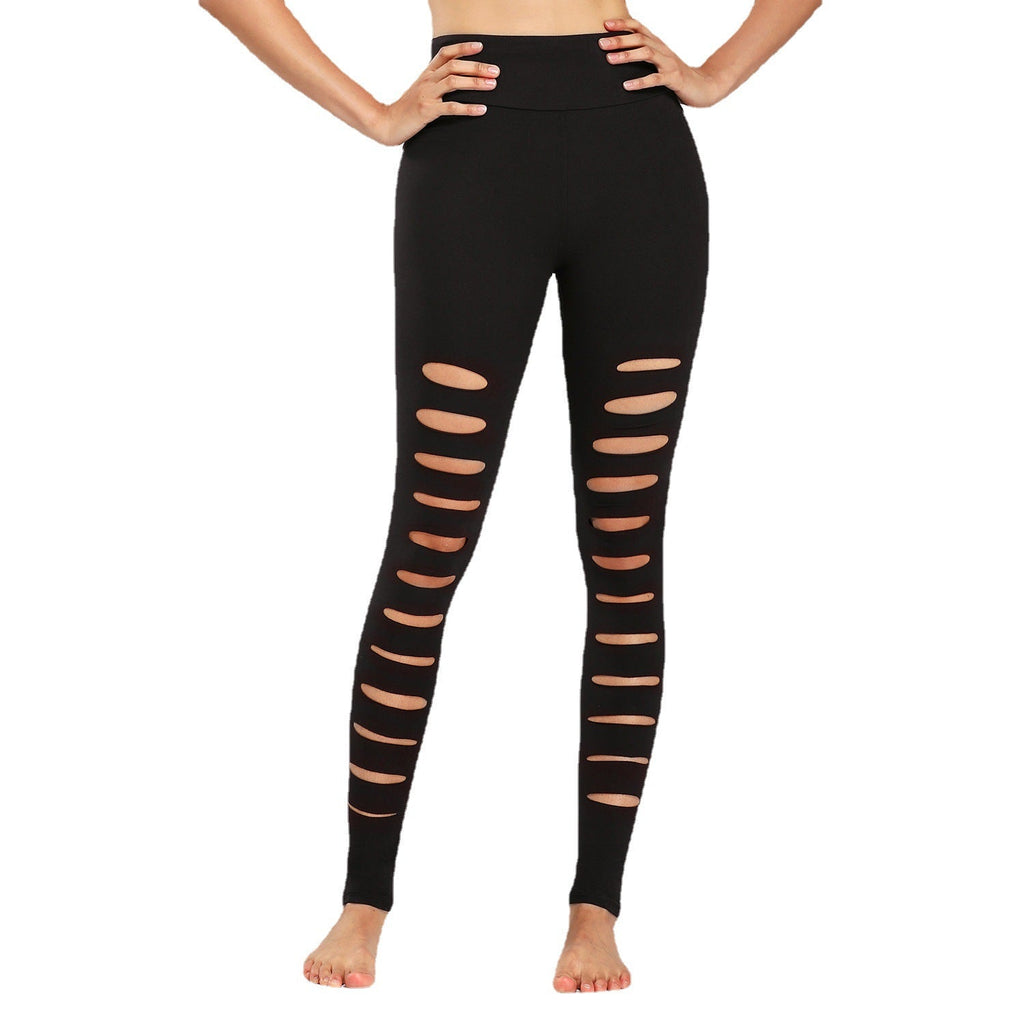Damen Sport-Leggings mit aufregendem Cut-Out-Design und hohem Bund WW