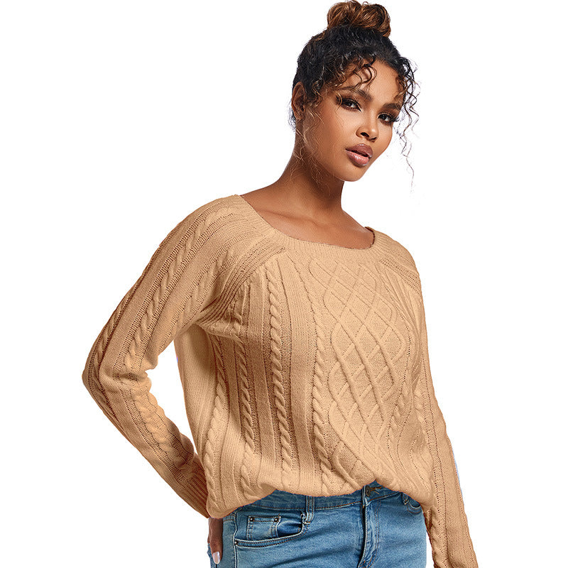 Damen Strickpullover mit stilvollem Zopfdesign WW