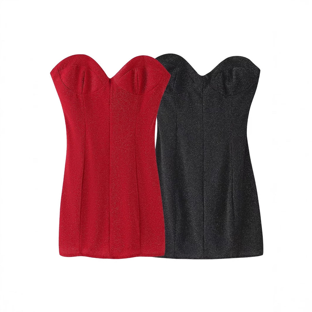 Damen Abendkleid mit schmalem Schnitt und elegantem Herz-Ausschnitt WW