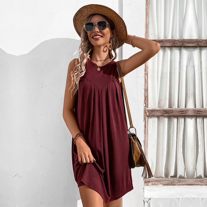 Damen lässiges Sommerkleid mit voluminösem Schnitt und femininen Details WW