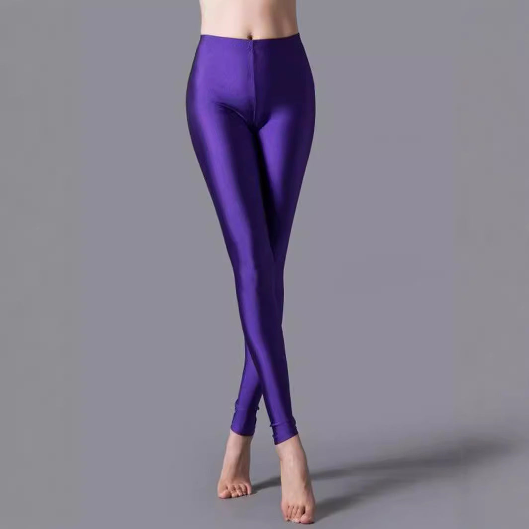 Damen Hochwertige Shiny Leggings mit hohem Bund und perfekter Passform WW