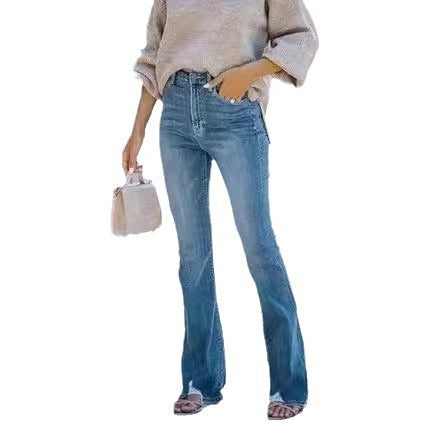 Damen Flared Jeans mit hohem Bund und schmeichelhaftem Schnitt WW