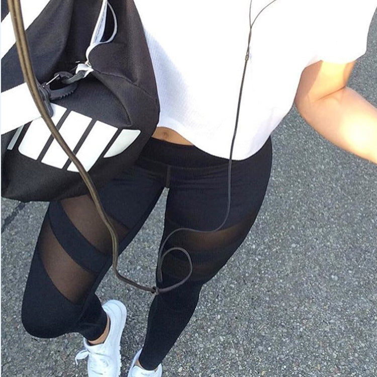Damen Sport-Leggings mit atmungsaktiven Mesh-Einsätzen WW