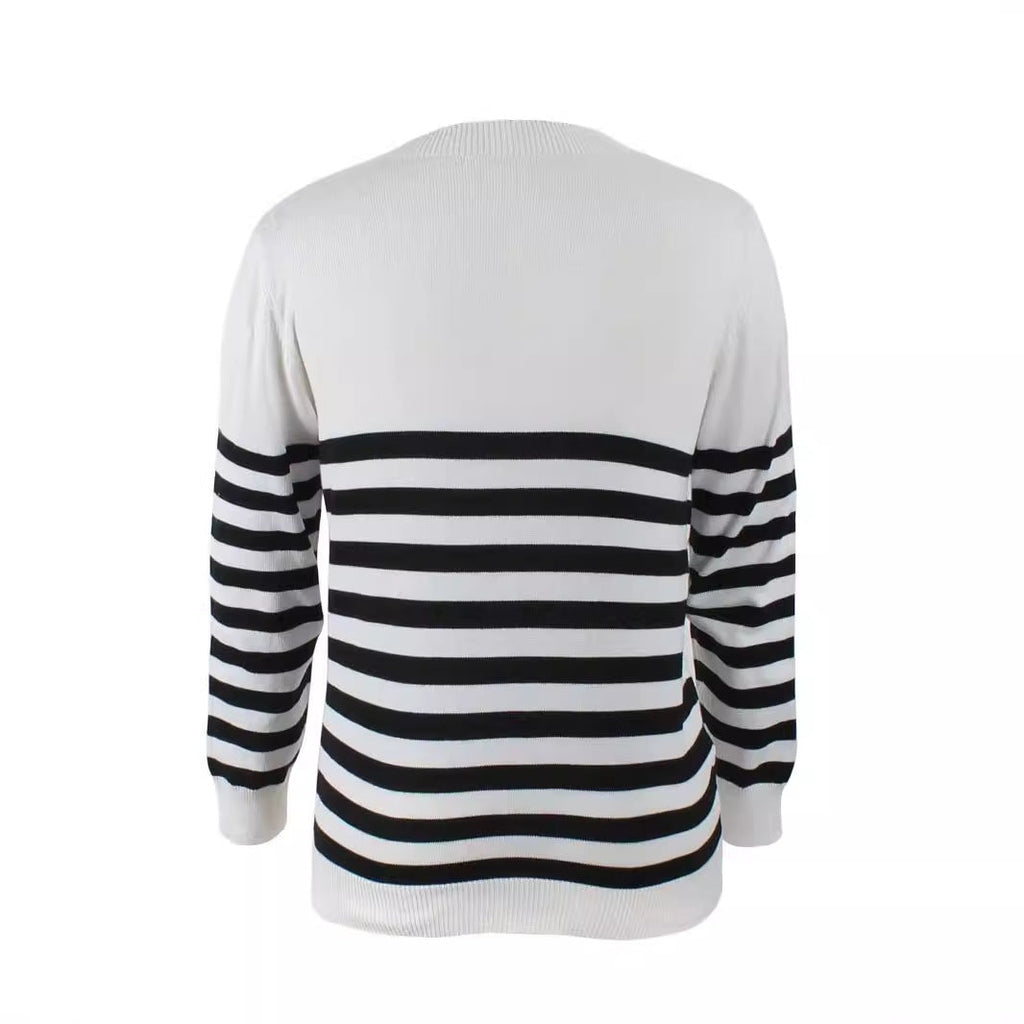 Damen gestreifter Pullover WW