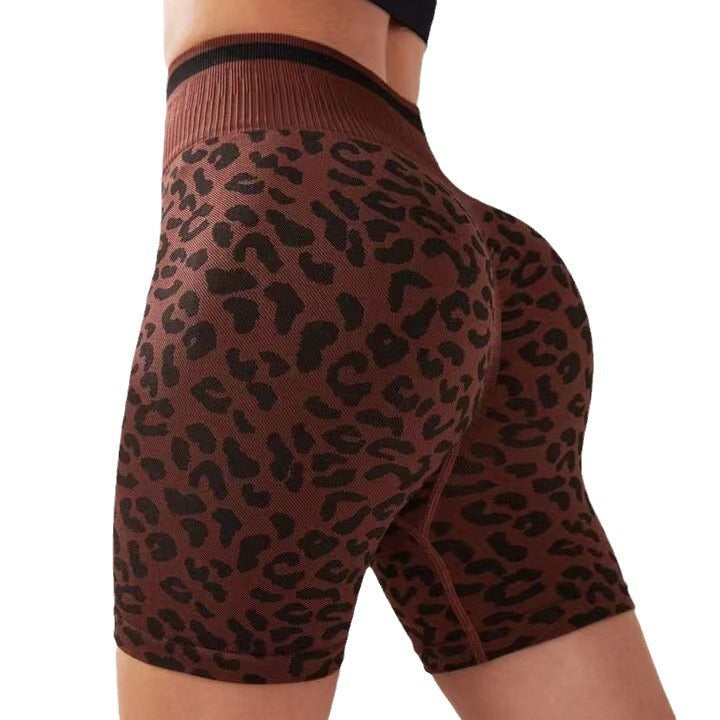Damen Sportliche Radlerhosen mit innovativem Leopardenmuster WW