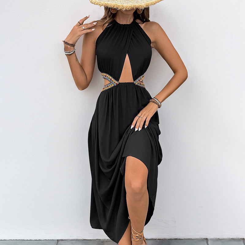 Damen Maxikleid mit raffiniertem Cut-Out-Design und eleganten Zierdetails WW