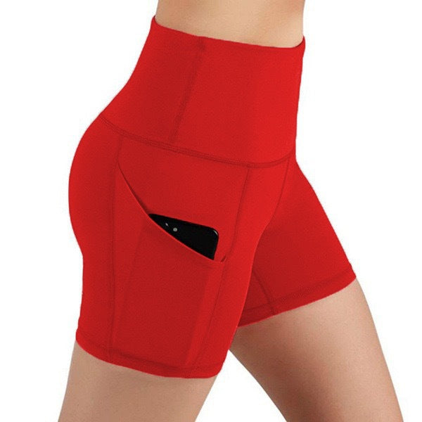 Damen Sportliche Hochtaillierte Shorts WW