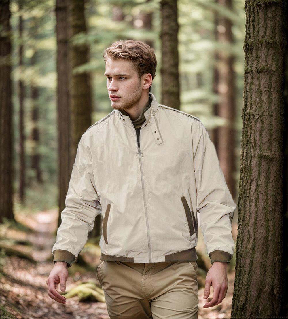 Herren vielseitige Übergangsjacke mit praktischen Taschen und modernem Stehkragen WW