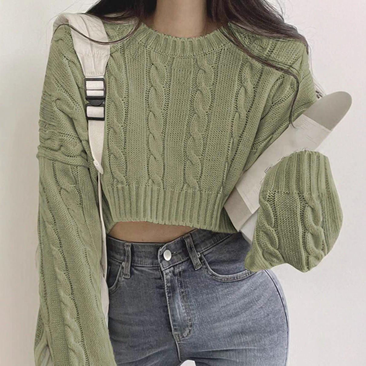 Damen Strickpullover mit strukturierter Kabeloptik WW
