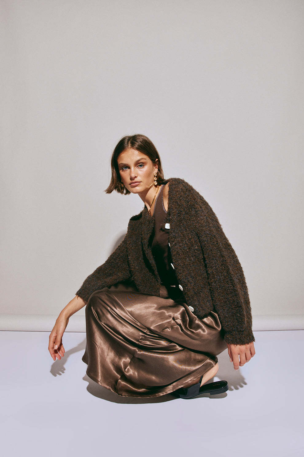 Damen Kuscheliger Strickpullover mit Knopfleiste und lässigem Schnitt WW