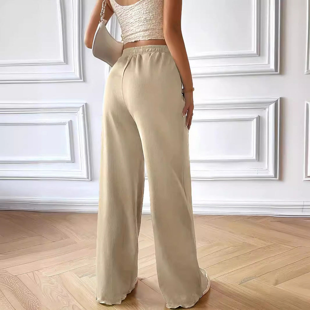 Damen Fließende Weite Bein Hose WW