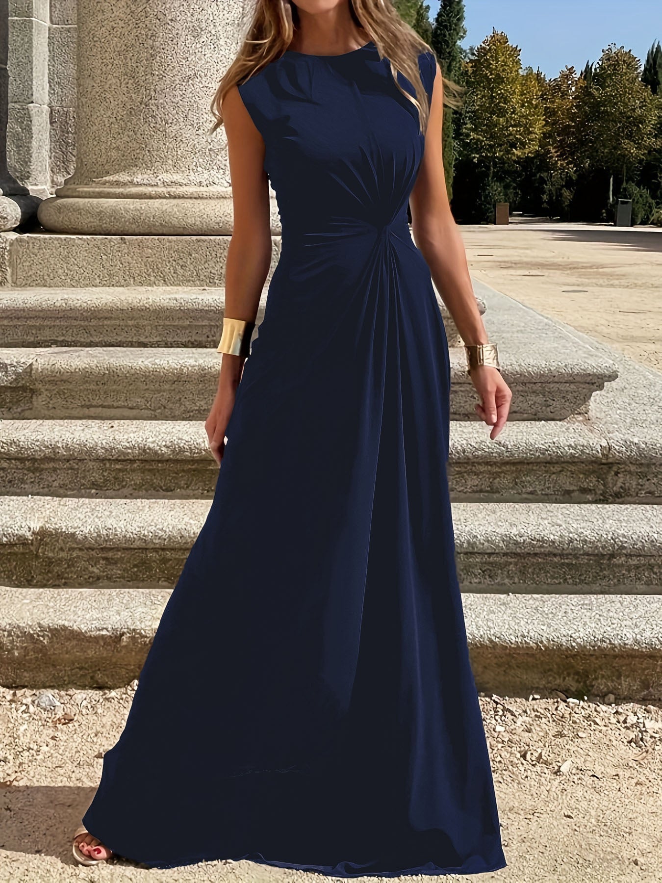 Damen Maxikleid mit elegantem Wickeldesign und schmeichelndem Schnitt WW