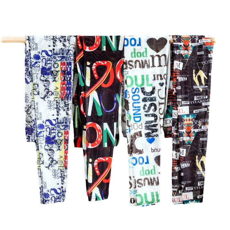 Damen Leggings mit modischem Schriftzug WW