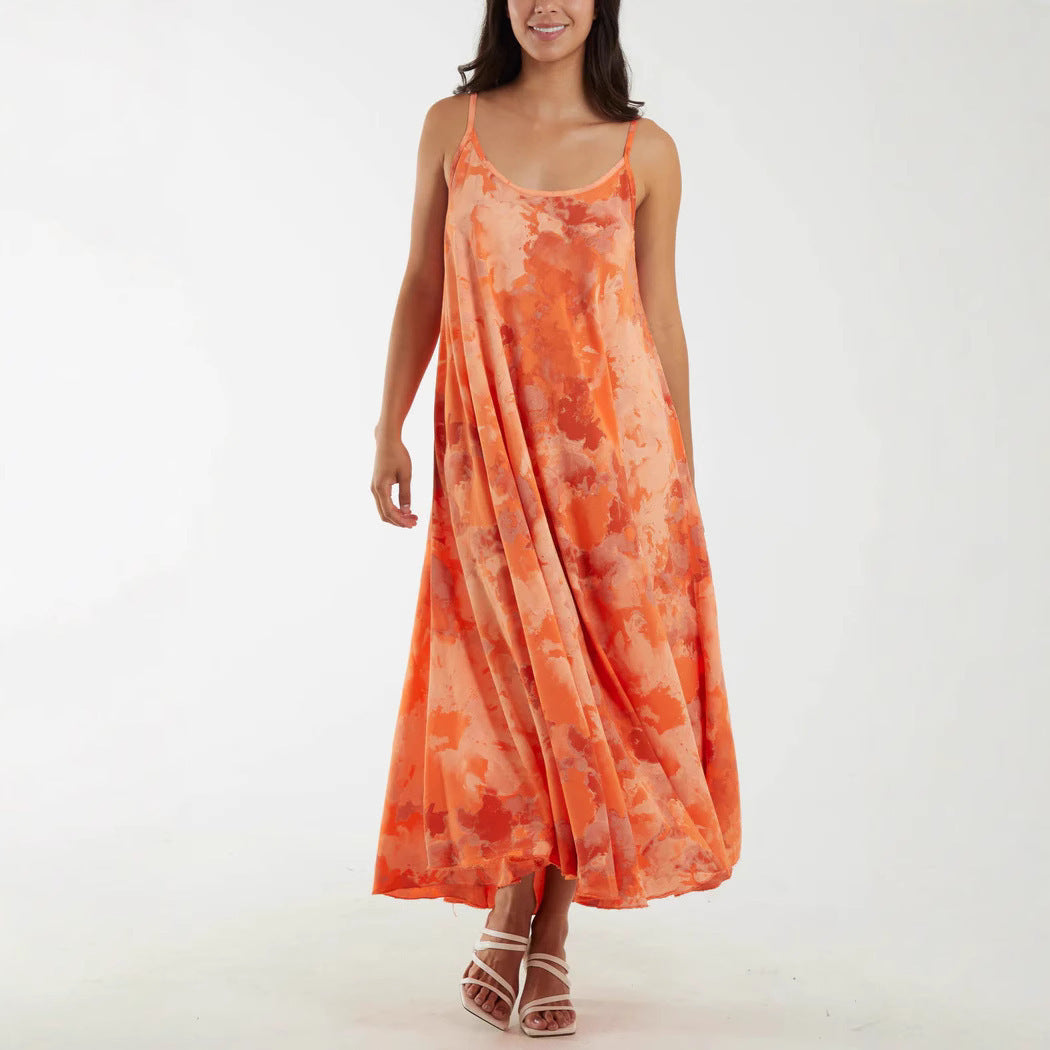 Damen Maxi-Kleid mit feinem Stoff und eleganten Trägern WW