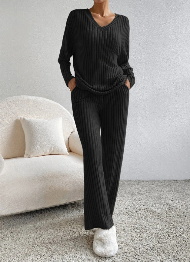 Damen Rippstrick Lounge Set WW