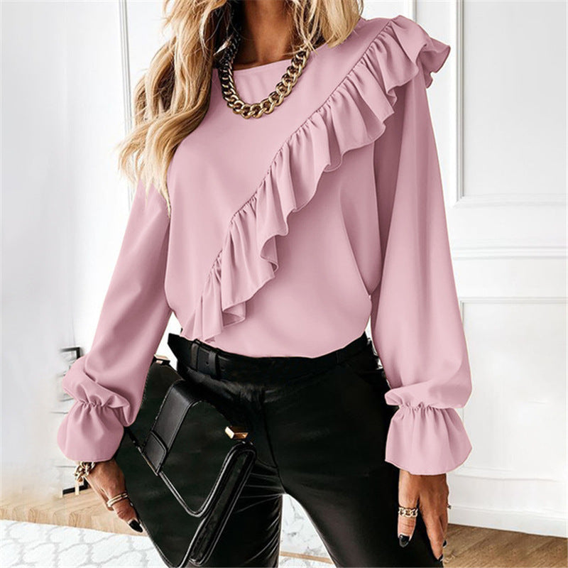 Damen Bluse mit voluminösen Rüschen WW