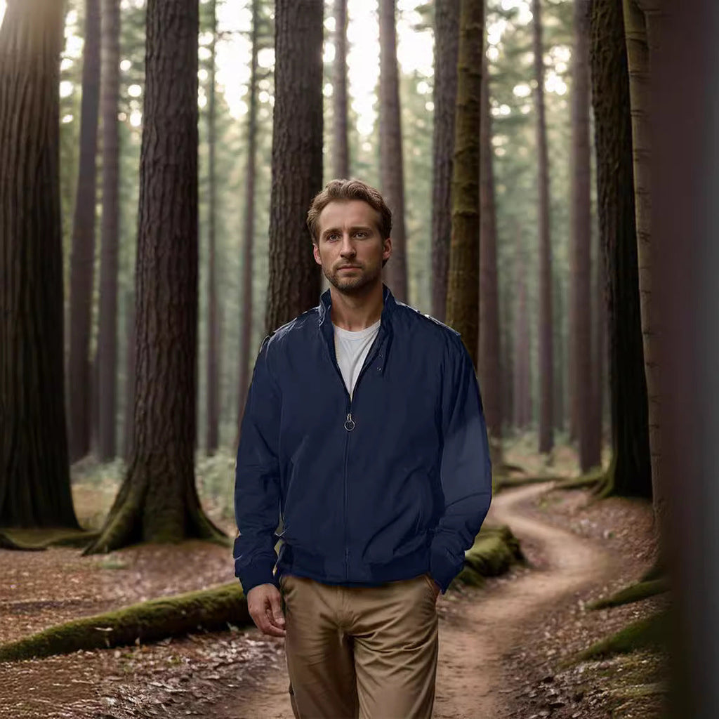 Herren vielseitige Übergangsjacke mit praktischen Taschen und modernem Stehkragen WW