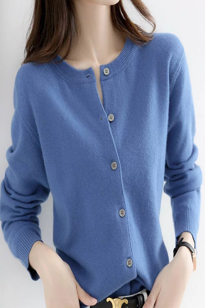 Damen Feinstrick Cardigan mit Knopfleiste und weichem Material WW