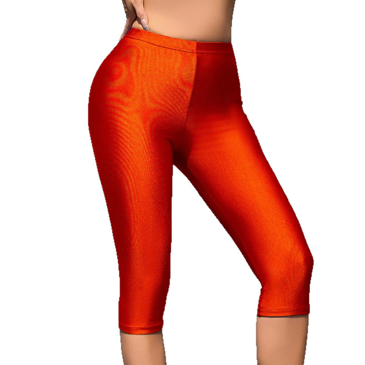 Damen Sportliche Leggings mit hochglänzendem Finish und weitem Schnitt WW