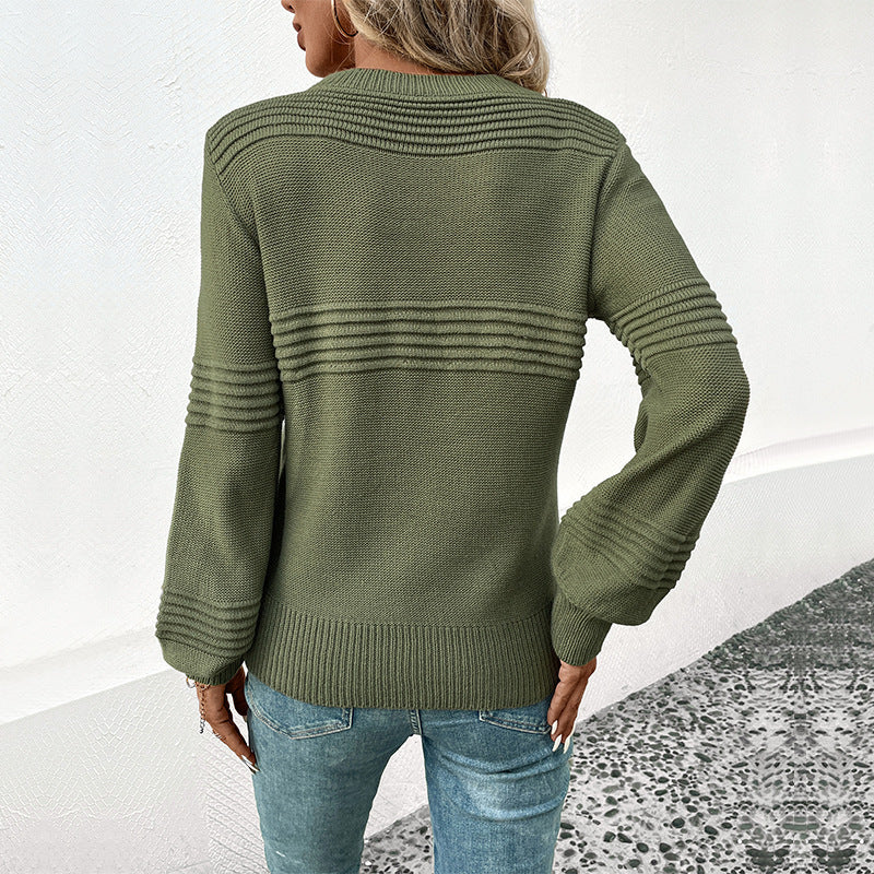 Damen strukturiertes Strickoberteil mit auffälliger Textur WW