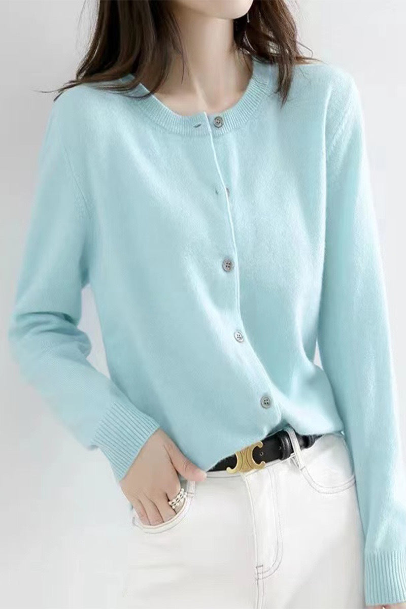 Damen Feinstrick Cardigan mit Knopfleiste und weichem Material WW