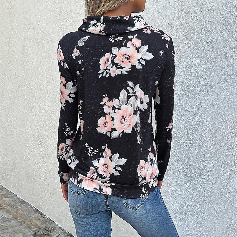 Damen Kapuzenpullover mit floralem Design und modernem Schnitt WW