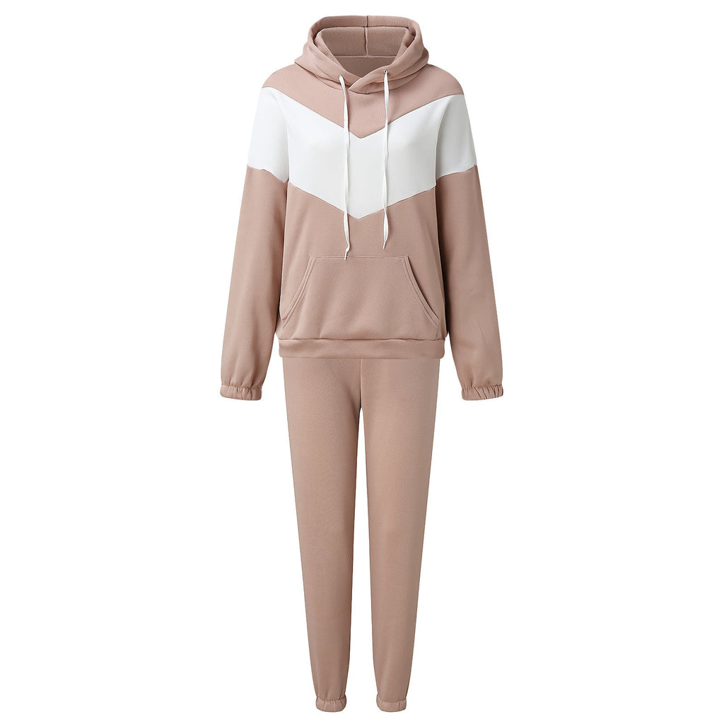Damen Sportliches Set aus Fleece-Hoodie und Jogginghose mit hybridem Design WW