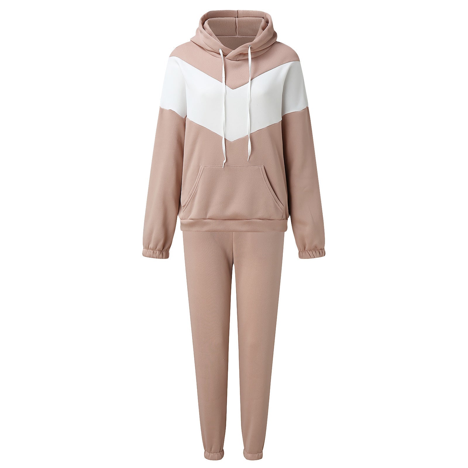 Damen Sportliches Set aus Fleece-Hoodie und Jogginghose mit hybridem Design WW