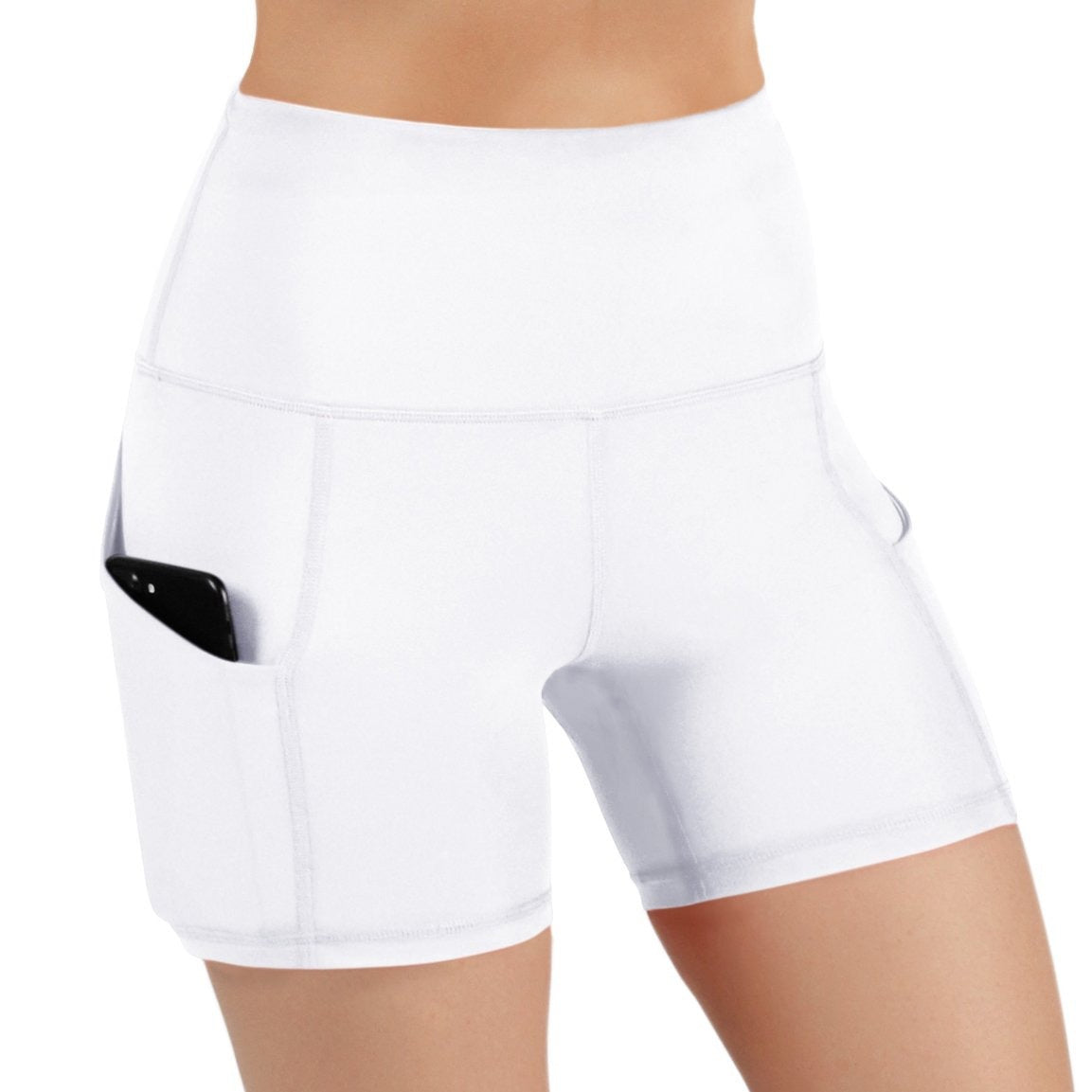 Damen Sportliche Hochtaillierte Shorts WW