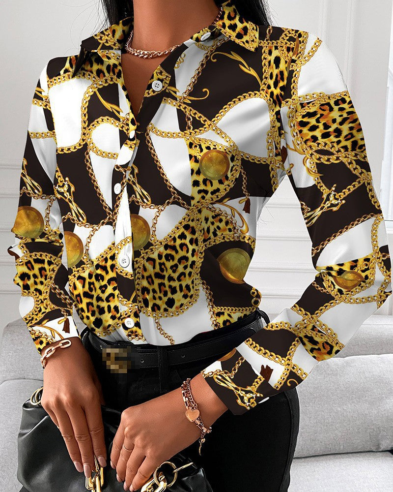 Damen Bluse mit elegantem Kettenmuster WW