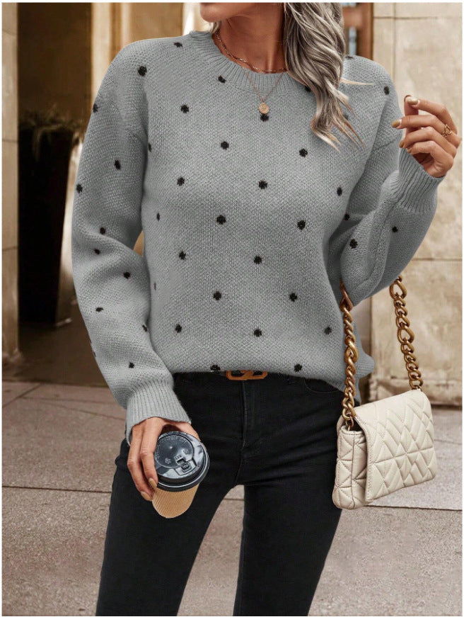 Damen modischer Pullover mit punktuellem Design WW