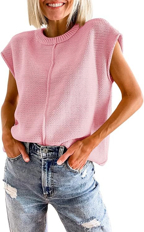 Damen lässiges Strickoberteil mit überschnittenen Schultern und strukturierter Textur WW