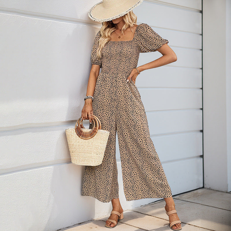 Damen Maxikleid mit Puffärmeln und seitlichem Schlitz WW
