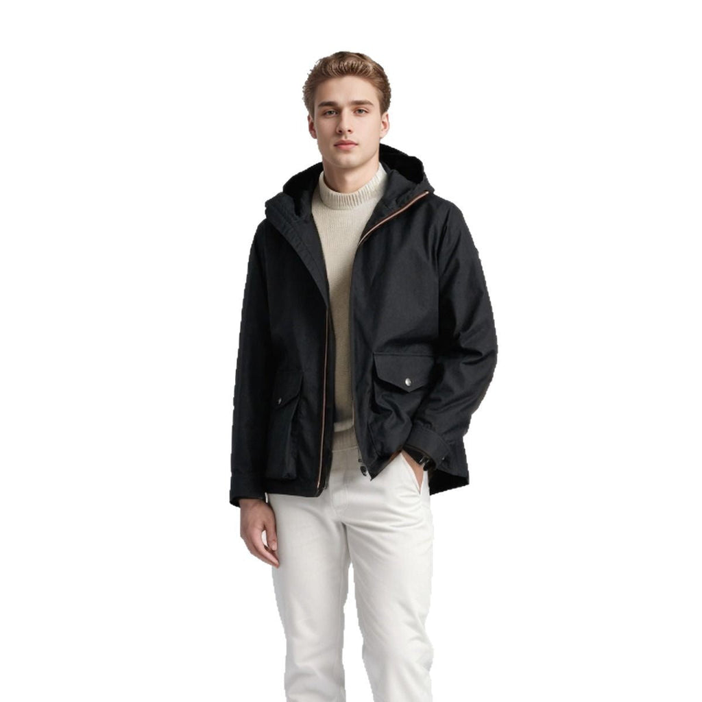 Herren Übergangsjacke mit praktischen Taschen und verstellbarem Kapuzenkragen WW