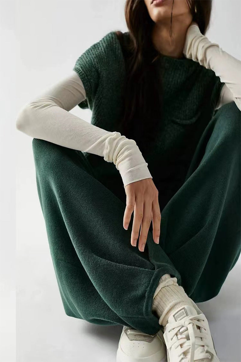 Damen Strickoberteil mit lässigem Schnitt und kurzen Ärmeln WW