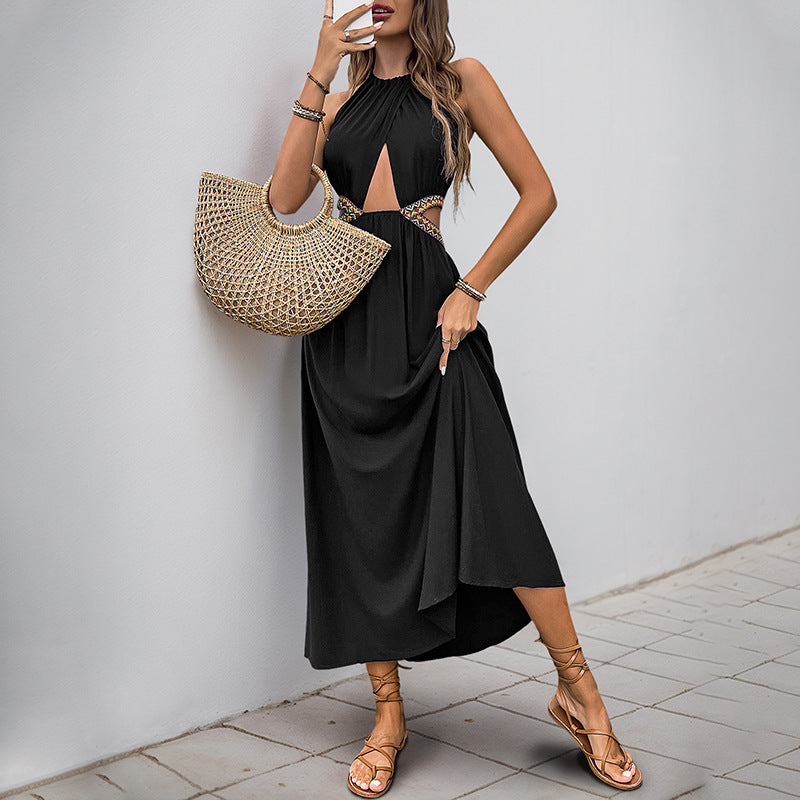 Damen Maxikleid mit raffiniertem Cut-Out-Design und eleganten Zierdetails WW
