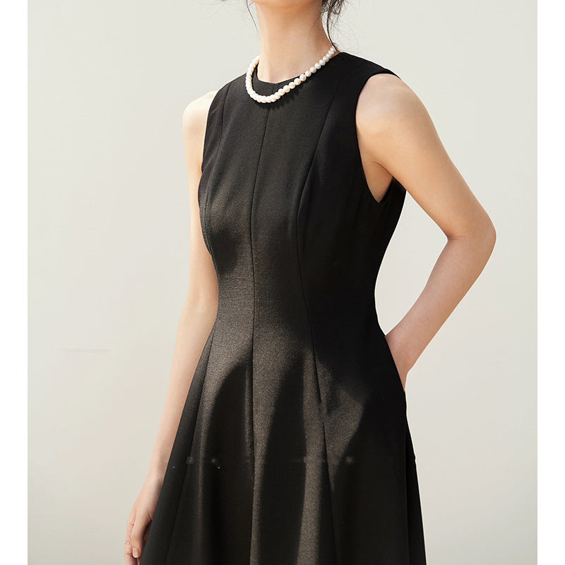 Damen A-Linien Midi Kleid mit gefaltetem Oberteil WW