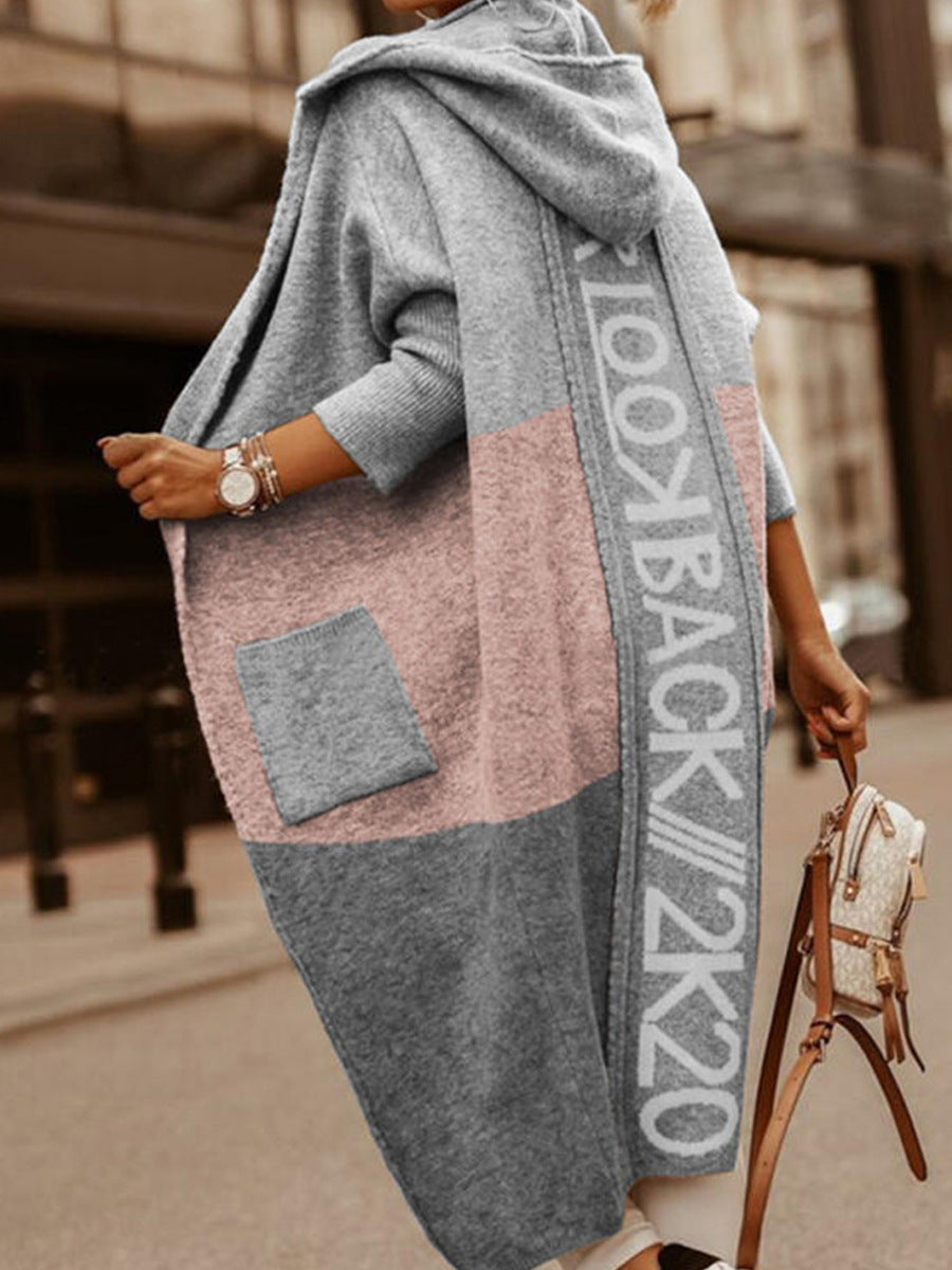 Damen lässiger Kapuzencardigan WW