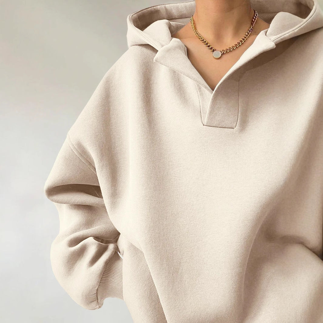 Damen Oversized Kapuzenpullover mit modischem Schnitt und legerem Look WW