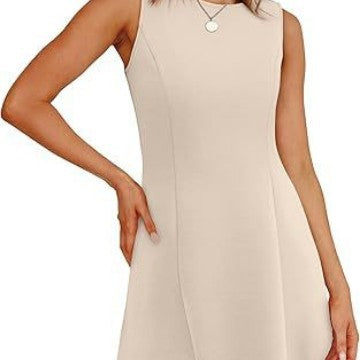 Damen ärmelloses A-Linien Kleid mit zeitlosem Schnitt WW