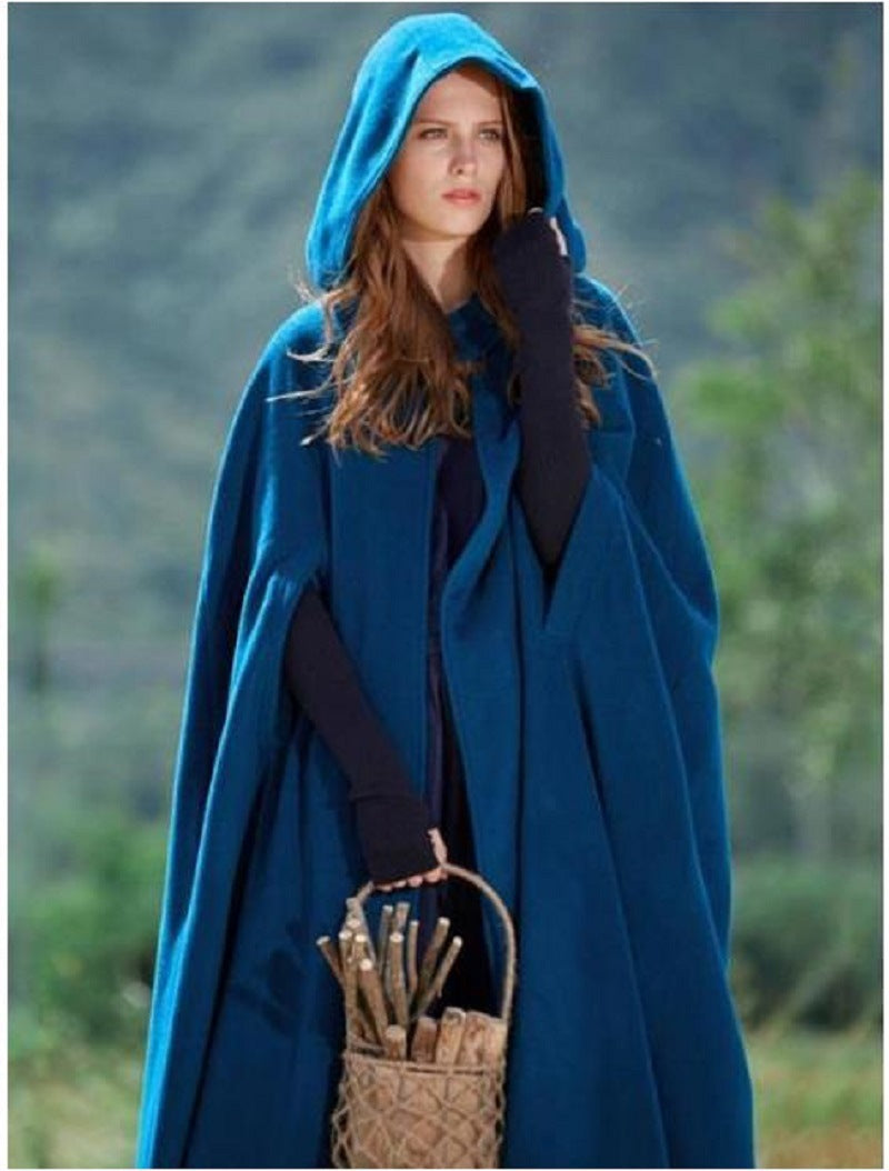 Damen elegante Kapuzenumhangjacke WW