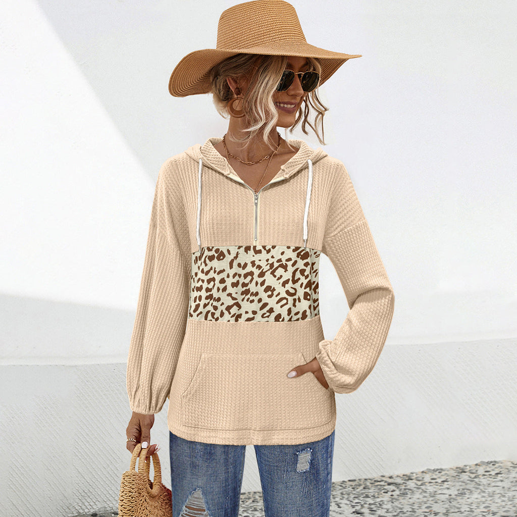 Damen Kapuzenpullover mit modernen Tiermustern und lässigem Schnitt WW