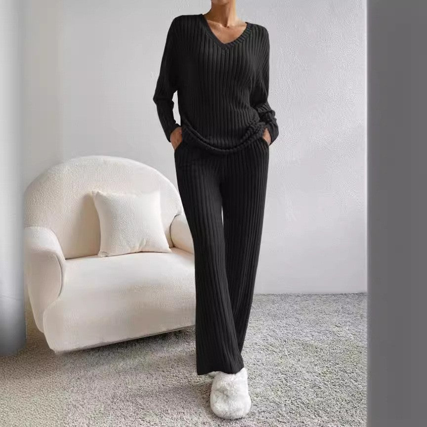 Damen Rippstrick Lounge Set WW