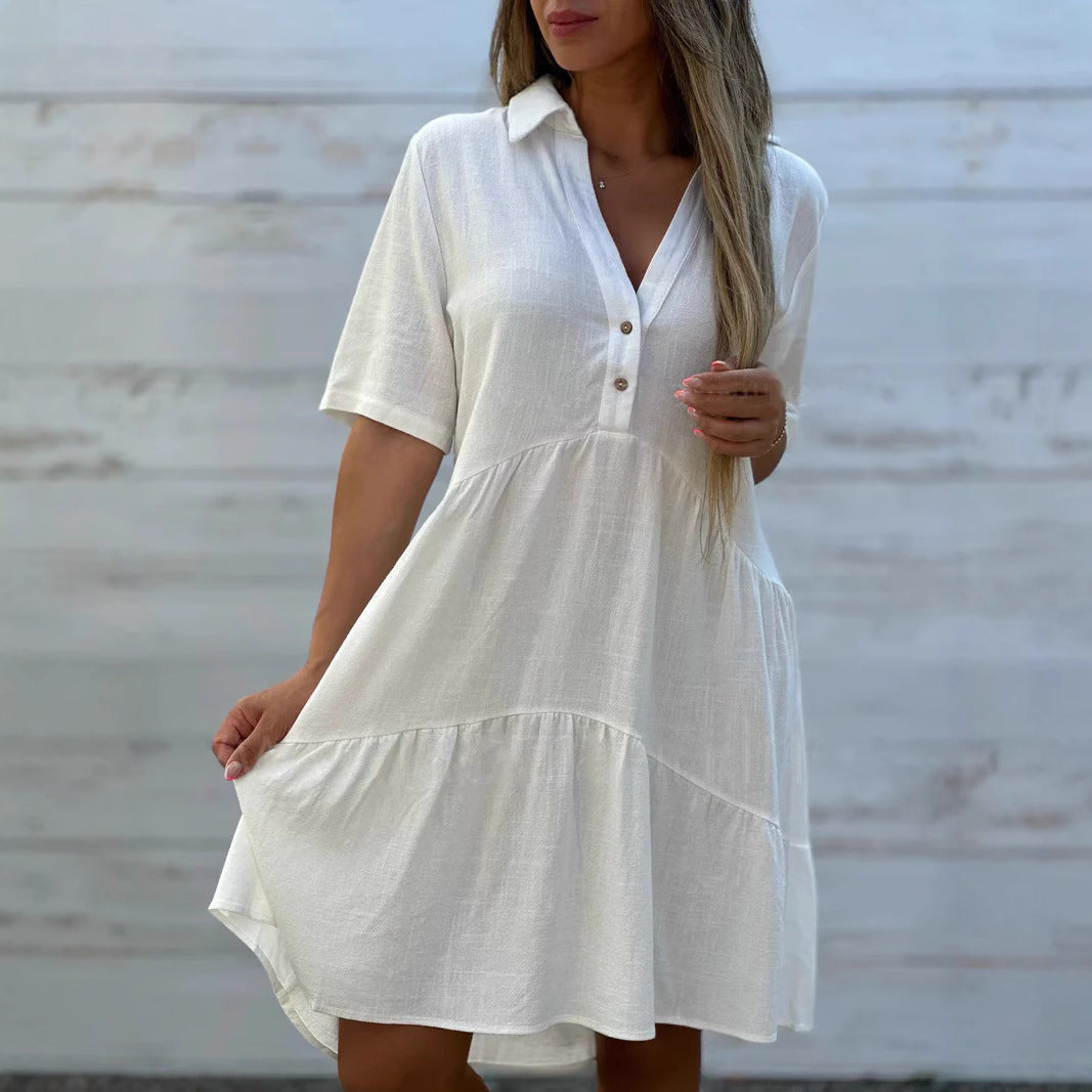 Damen lässiges Hemdkleid WW