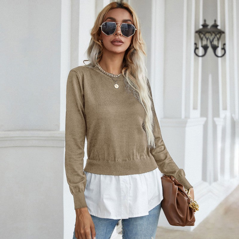 Damen Fashion Pullover mit innovativem Lagen-Look WW