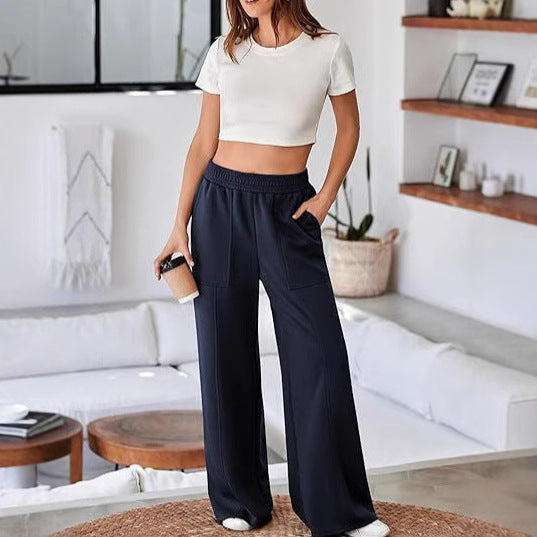 Damen Relaxed Fit Weite Hosen WW