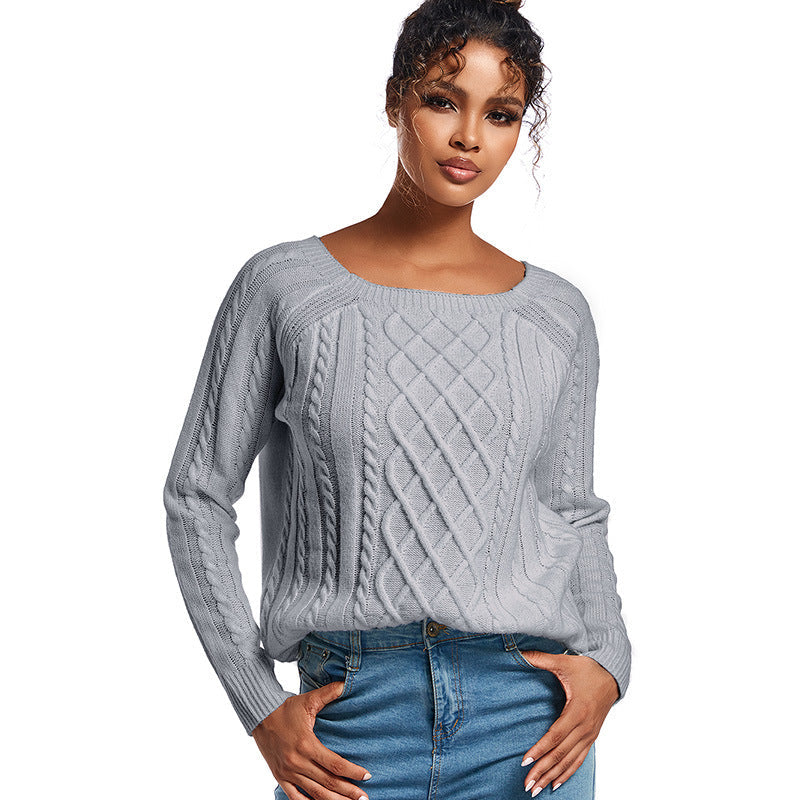 Damen Strickpullover mit stilvollem Zopfdesign WW