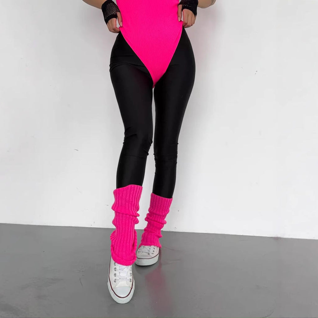 Damen Hochglänzende Sportleggings mit hohem Bund und optimaler Passform WW