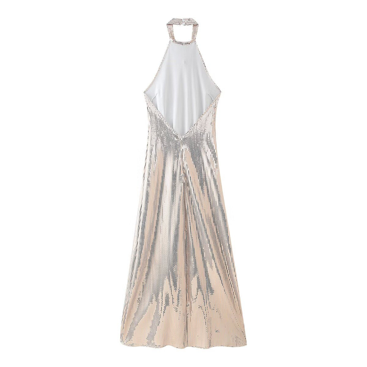 Damen Abendkleid mit funkelndem Pailletten-Design und elegantem Halterneck WW