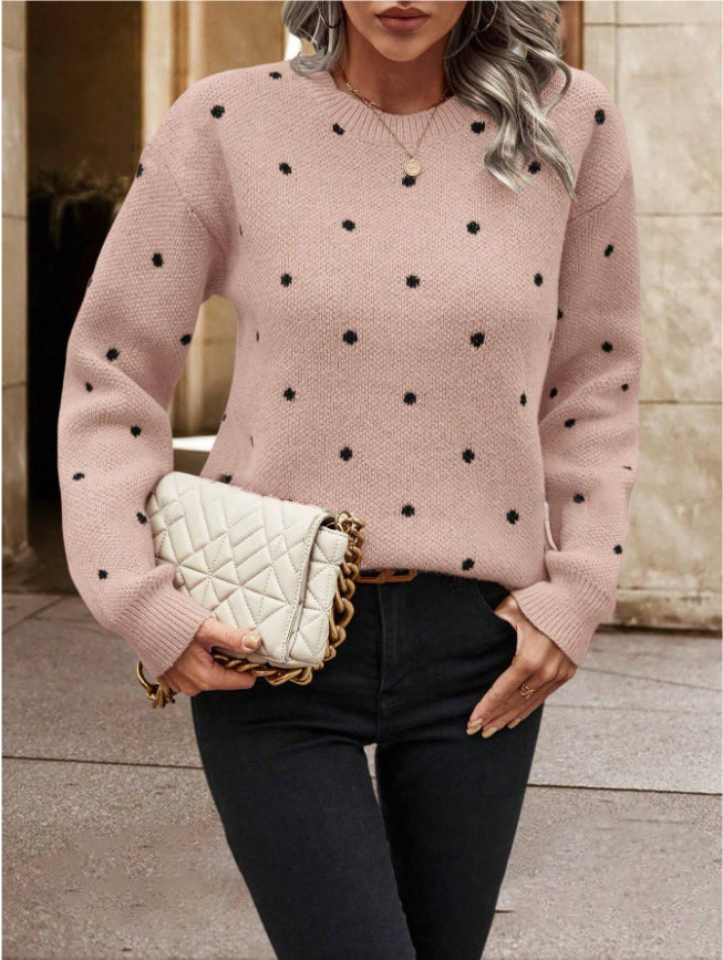 Damen modischer Pullover mit punktuellem Design WW